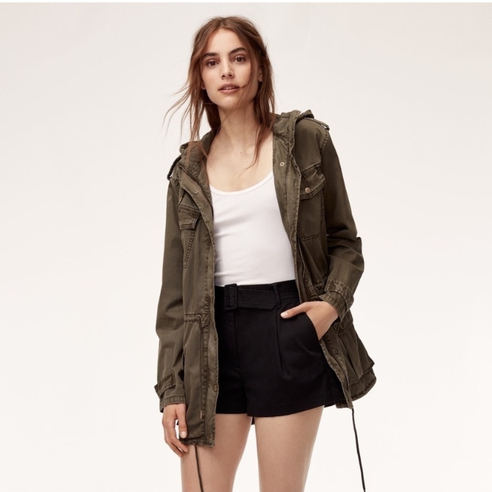 Aritzia Azure Skies Trooper Jacket green small
